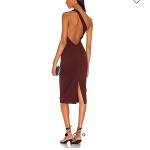 REVOLVE - One-Shoulder Adila Dress in Burgundy